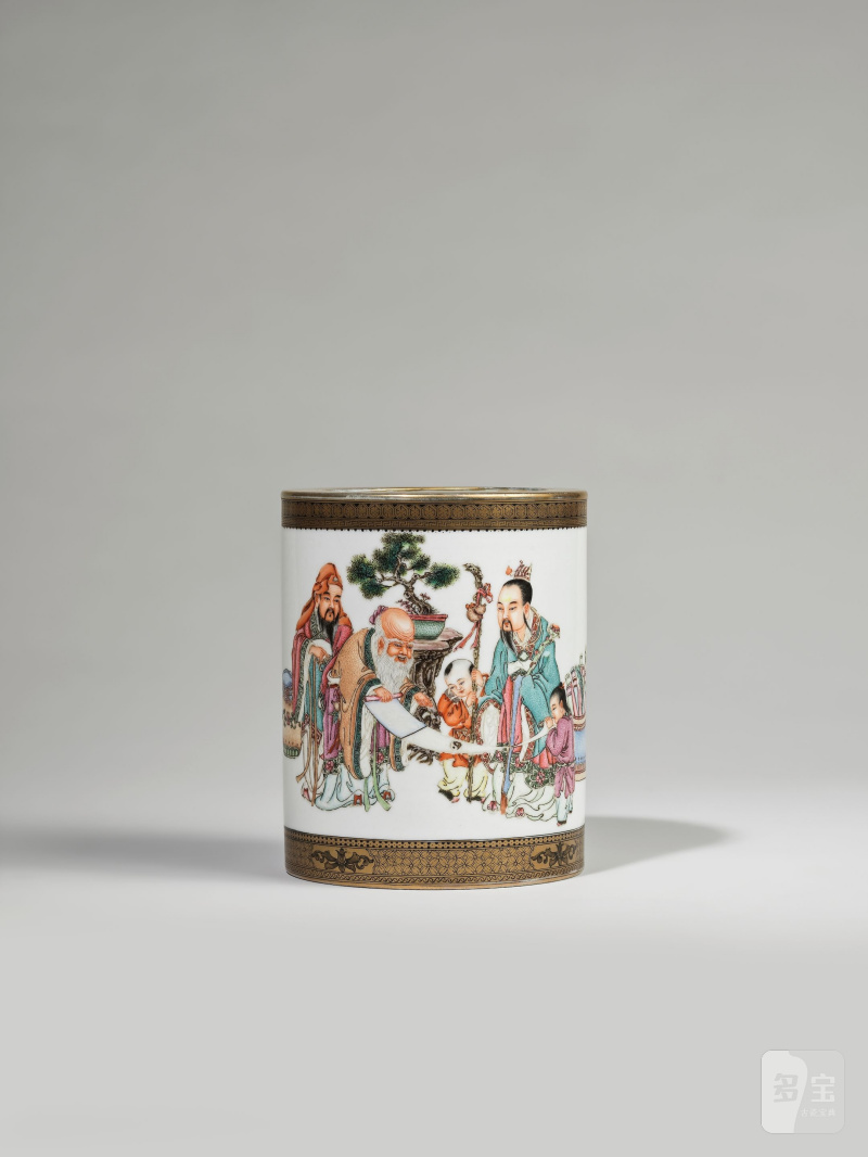 民國或更晚 粉彩筆筒 | POT A PINCEAUX EN PORCELAINE DE LA FAMILLE ROSE - 图6